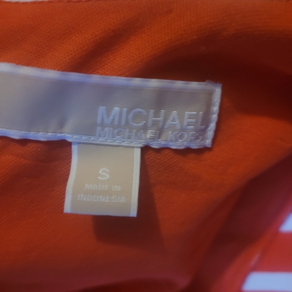 Michael Kors Orange and White Striped Sheath Dress S - Picture 7 of 7